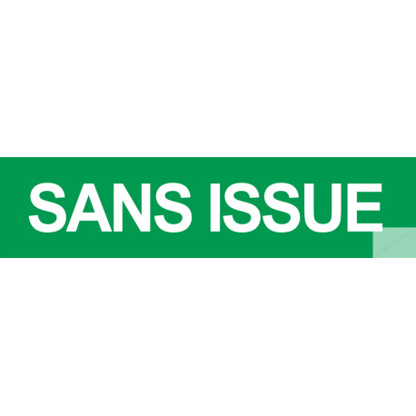 autocollant Sans issue vert