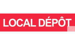 autocollant local depot rouge