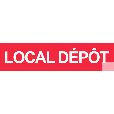 autocollant local depot rouge