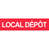 autocollant local depot rouge