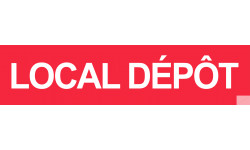 autocollant local depot rouge