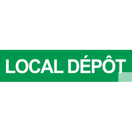 autocollant local depot vert