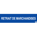 autocollant retrait de marchandises bleu