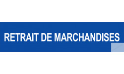 autocollant retrait de marchandises bleu