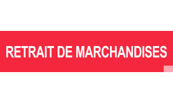 autocollant retrait de marchandises rouge