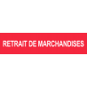 autocollant retrait de marchandises rouge