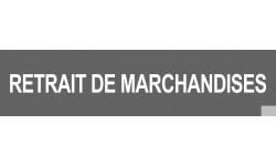 autocollant retrait de marchandises gris