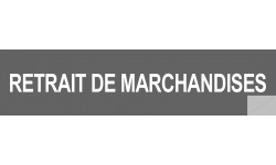 autocollant retrait de marchandises gris