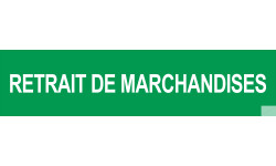 autocollant retrait de marchandises vert