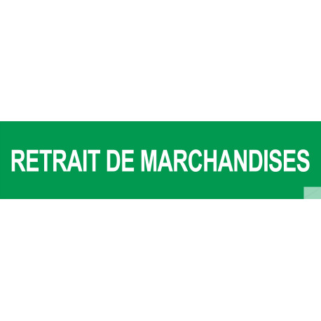 autocollant retrait de marchandises vert