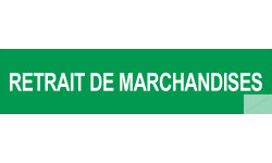 autocollant retrait de marchandises vert