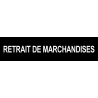 autocollant retrait de marchandises noir