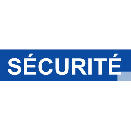 autocollant securite bleu