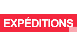 autocollant expeditions rouge