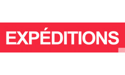 autocollant expeditions rouge