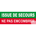 Issue de secours ne pas emcombrer