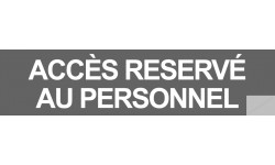 autocollant ACCES RESERVE AU PERSONNEL BLEU