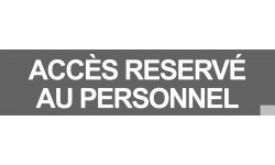 autocollant ACCES RESERVE AU PERSONNEL BLEU