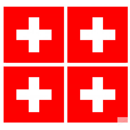 Stickers / autocollants drapeau Suisse