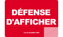 Défense d'afficher