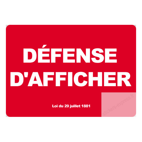 Défense d'afficher