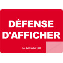 Défense d'afficher