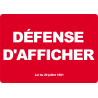 Défense d'afficher