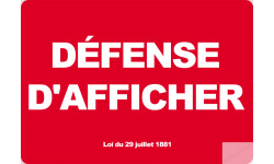 Défense d'afficher