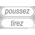 autocollant poussez tirez grand