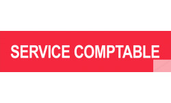 autocollant SERVICE COMPTABLE rouge