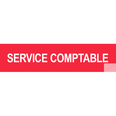 autocollant SERVICE COMPTABLE rouge