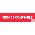 autocollant SERVICE COMPTABLE rouge