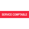 autocollant SERVICE COMPTABLE rouge