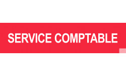 autocollant SERVICE COMPTABLE rouge