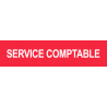 autocollant SERVICE COMPTABLE rouge