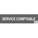 Autocollant SERVICE COMPTABLE gris