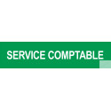 Autocollant SERVICE COMPTABLE vert