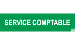 Autocollant SERVICE COMPTABLE vert