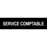 autocollant SERVICE COMPTABLE noir