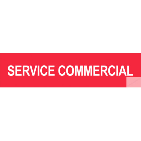 autocollant SERVICE COMMERCIAL rouge