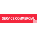 autocollant SERVICE COMMERCIAL rouge