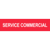 autocollant SERVICE COMMERCIAL rouge