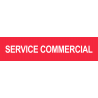 autocollant SERVICE COMMERCIAL rouge