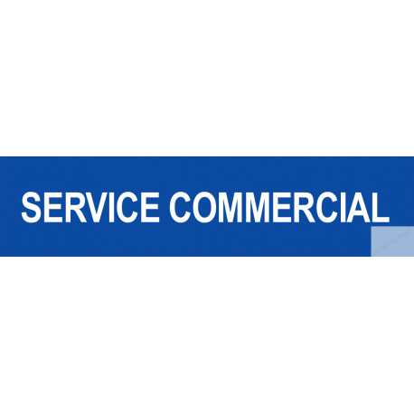 Autocollant SERVICE COMMERCIAL bleu