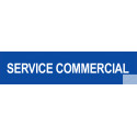 Autocollant SERVICE COMMERCIAL bleu