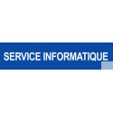 Autocollant SERVICE INFORMATIQUE bleu