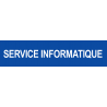 Autocollant SERVICE INFORMATIQUE bleu