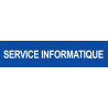 Autocollant SERVICE INFORMATIQUE bleu