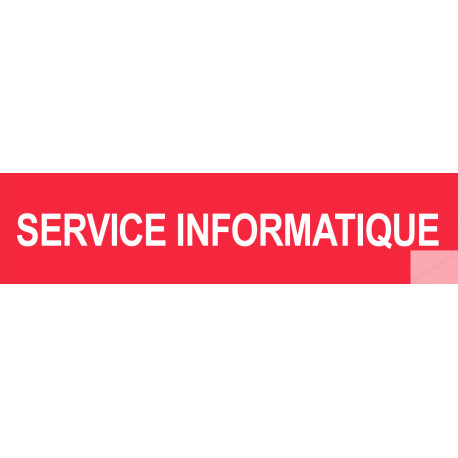 autocollant SERVICE INFORMATIQUE rouge