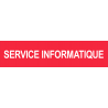 autocollant SERVICE INFORMATIQUE rouge